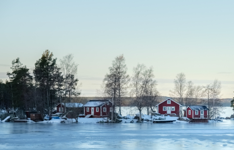 Fritidshus i vintermiljö