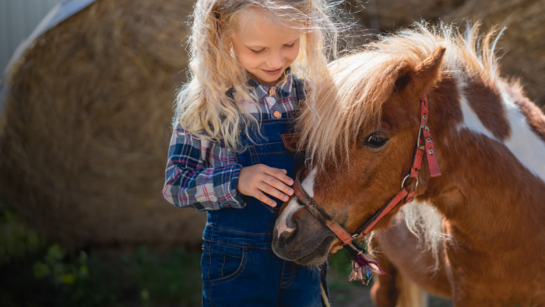 Flicka med ponny