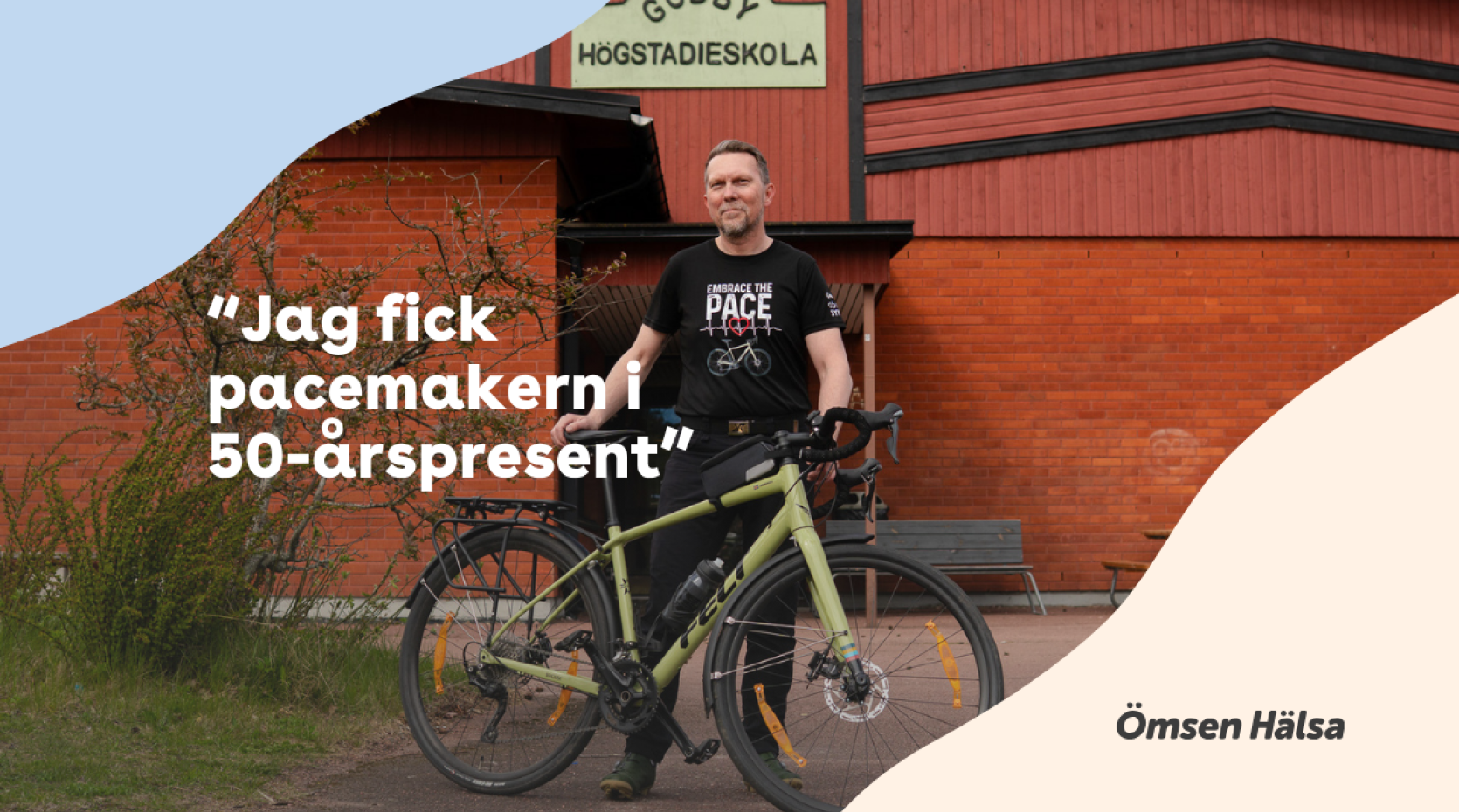 Roger Nordberg framför Godby Högstadieskola